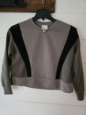 Industry® Gray Crewneck Sweatshirt with Black Panels XS